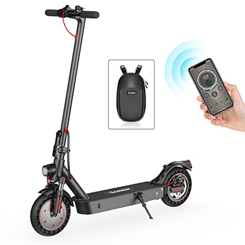 iScooter Max Electric Scooter Adults 500W Top Speed ​​18.6 MPH, 22 Miles Long Range, Cruise Control, 10'' Solid Honeycomb Tire, Dual Suspension Foldable E Scooter Adults with Dual Brake and APP - Max
